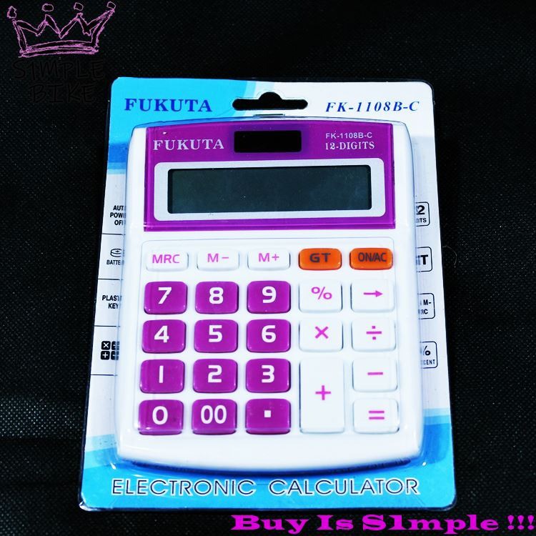 

Kalkulator Digital Merk Fakuta Calculator FK - 1108 12 digits Angka