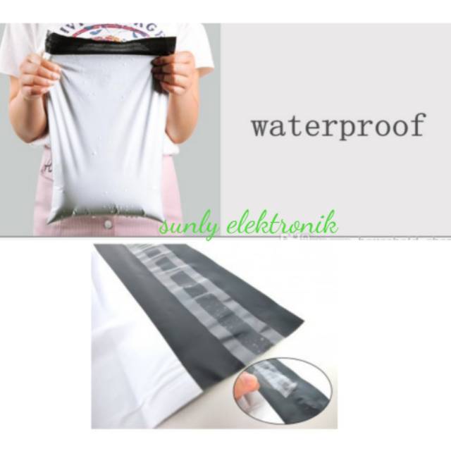 

Kantong amplop plastik kurir packing polymailer polybag waterproof kuat 17 x 30 cm - isi 10pc