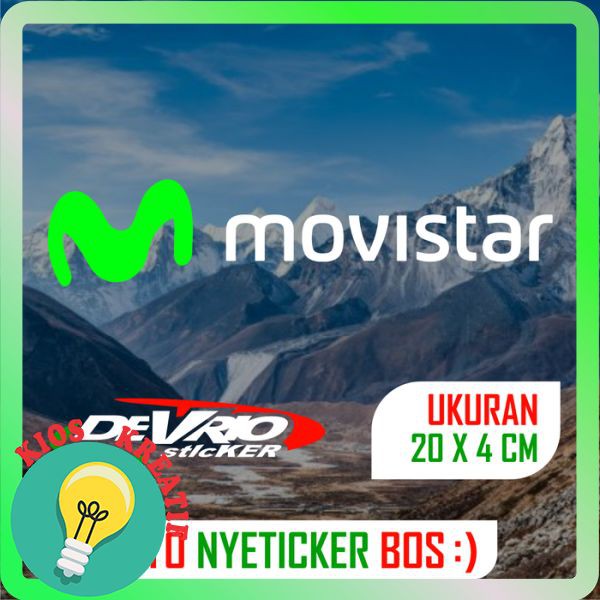 

Murah Stiker Movistar Cutting Sticker Ukuran 19 x 4 cm