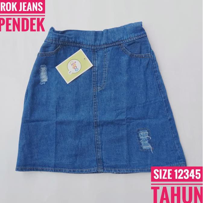 1 2 3 4 5 tahun rok jeans pendek anak perempuan|rok mini jeans anak - 1-2 tahun