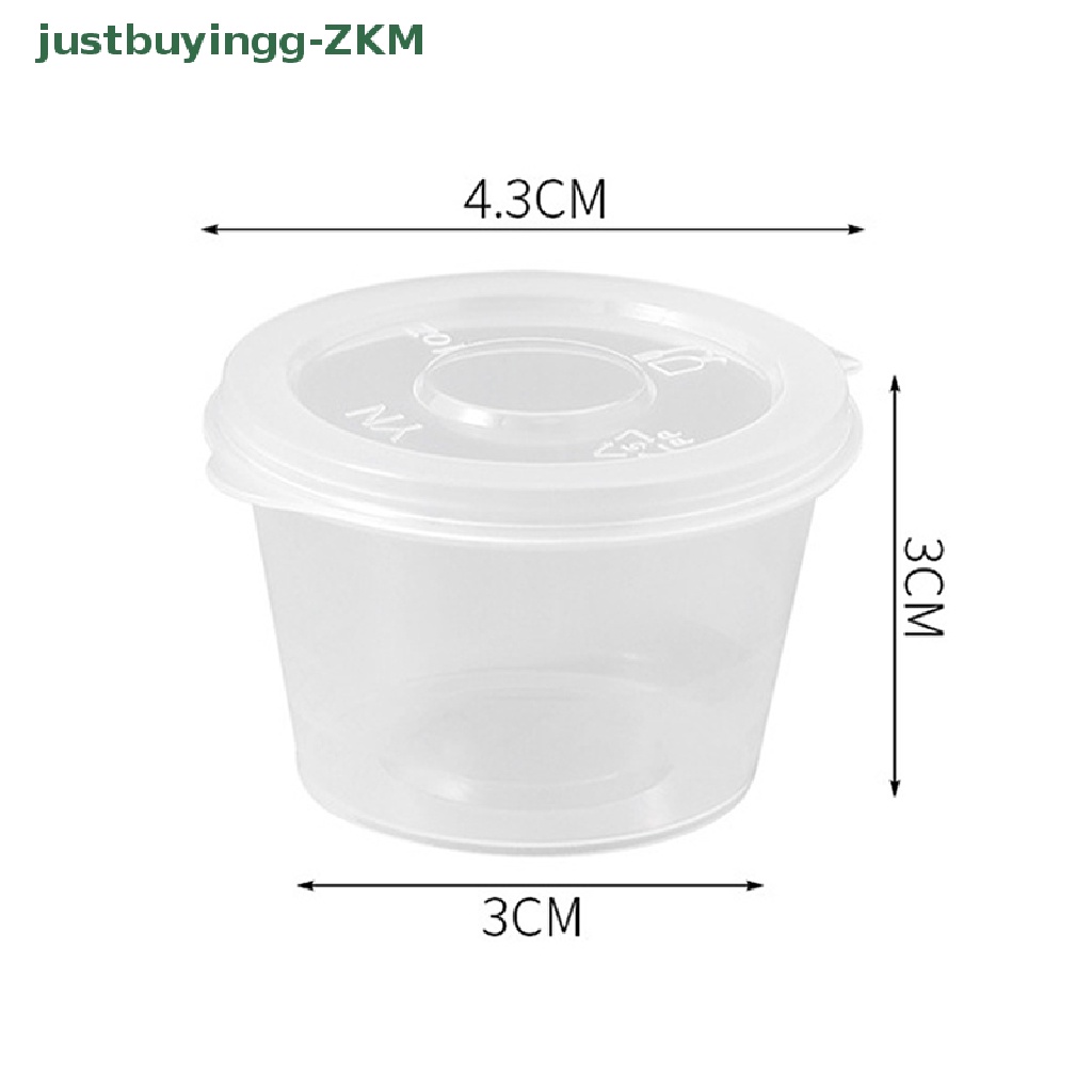 50 Pcs Kotak Penyimpanan Makanan Saus Bahan Plastik Ukuran 25ML Dengan Tutup