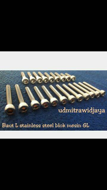 Baut blok mesin GL stainless steel