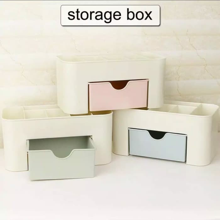 ✿ELYSABETHME✿ Rak laci kosmetik serba guna storage organizer untuk lipstick makeup kosmetik bedak blush on