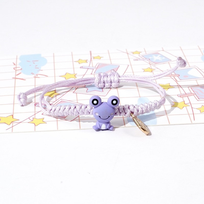 Gelang bear etnik bead Tali persahabatan Braided Bracelet/Friendship Adjustable Fashion Aksesoris-purple