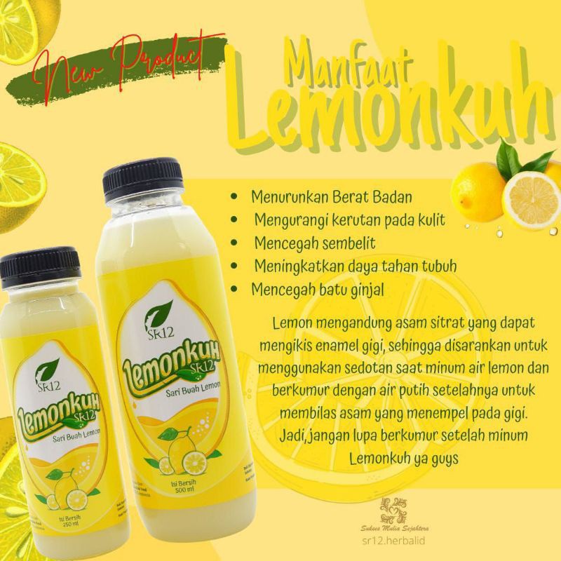 

Lemonkuh Sari Lemon SR12 Minuman Segar Minuman Sehat Vitamin C