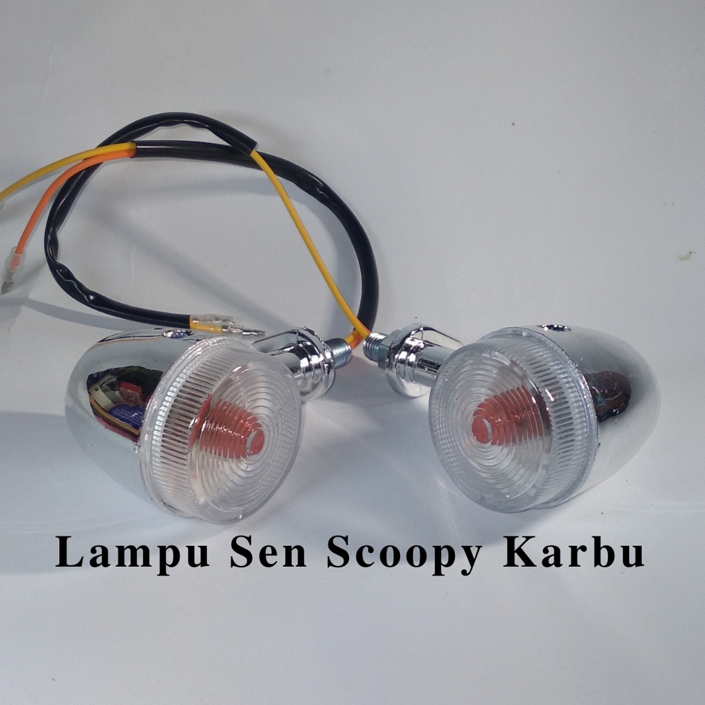 Lampu Riting Sen Scoopy Lama Karbu croome