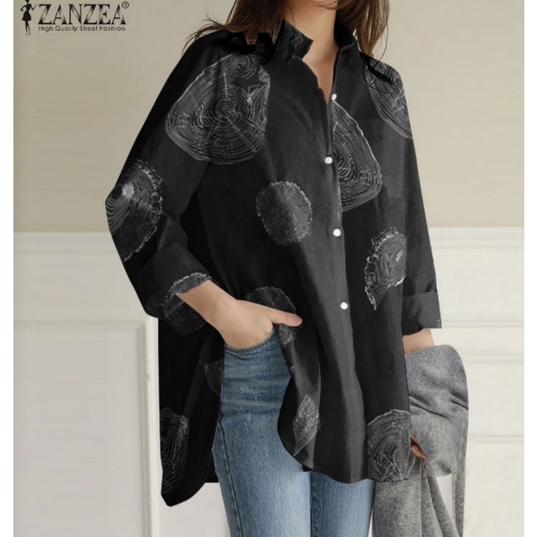 Kemeja Wanita Zanzea  Motif Print Impor