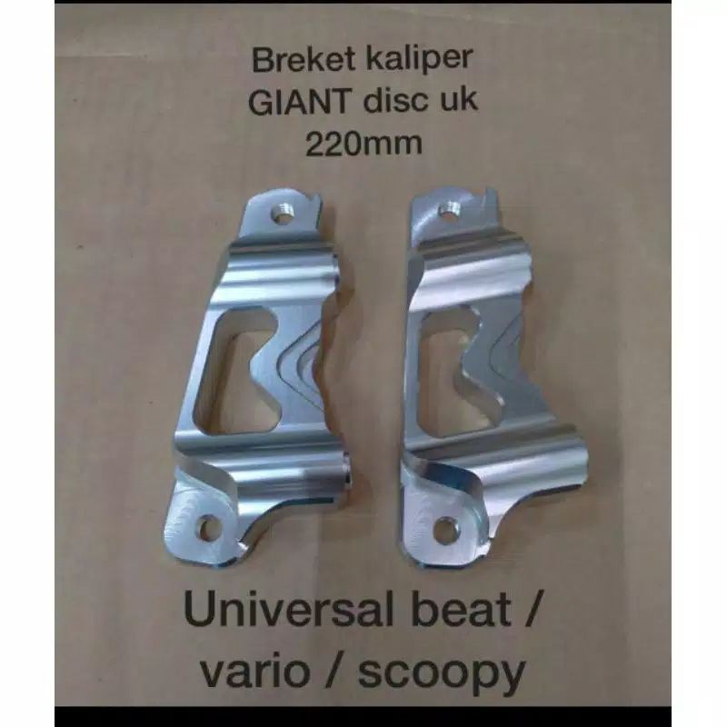 BRACKET KALIPER GIANT DISC 220 MM BEAT VARIO SCOOPY BREKET KALIPER GIANT PIRINGAN CAKRAM 220 MM