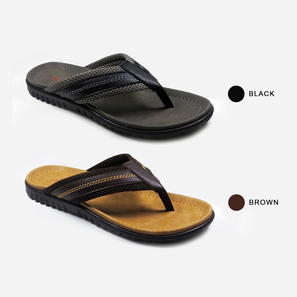 Mascotte LEGEND Sandal Pria 915.000 [ Hitam dan Cokelat ] / Ramayana Jatinegara