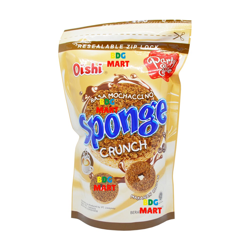 

POUCH Oishi Sponge Crunch Mochaccino Snack Sponge Crunchy Rasa Mocacino - 120gr