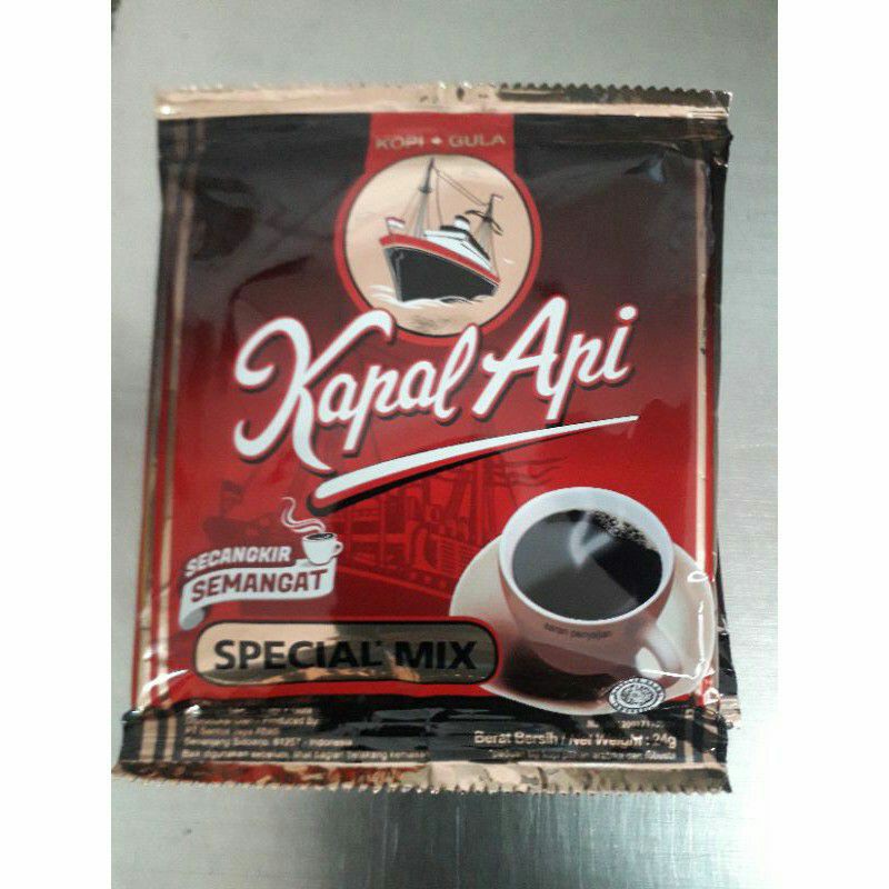 

kopi kapal api special mix 24gr kopi+gula 1renceng isi 10bks