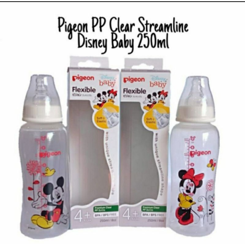 PIGEON Bottle pp clear streamline disney baby 250 ml