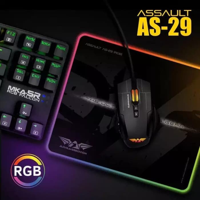 Mousemat Gaming Armaggeddon AS-29 RGB - Mousepad Armaggeddon AS29 RGB