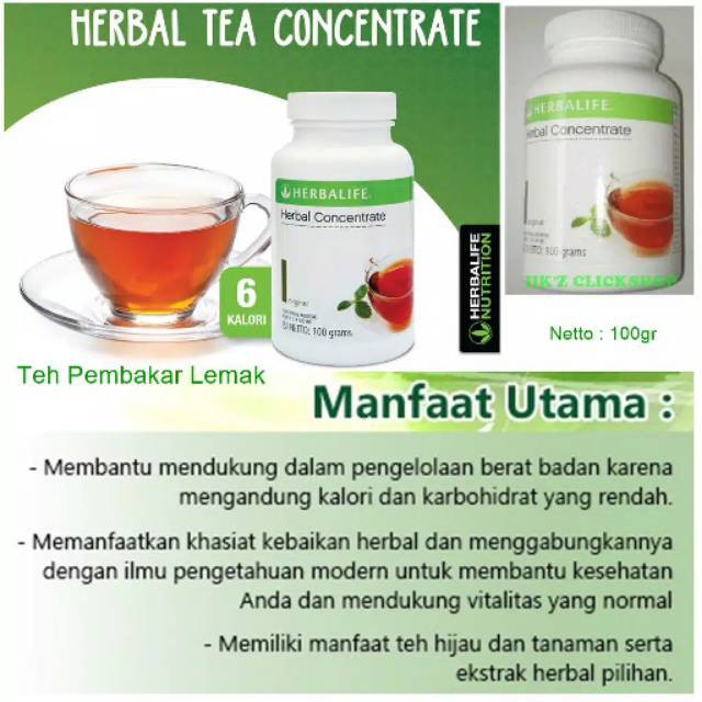 Herbalife Herbal Concentrate Tea Thermojetics Tea Indonesia