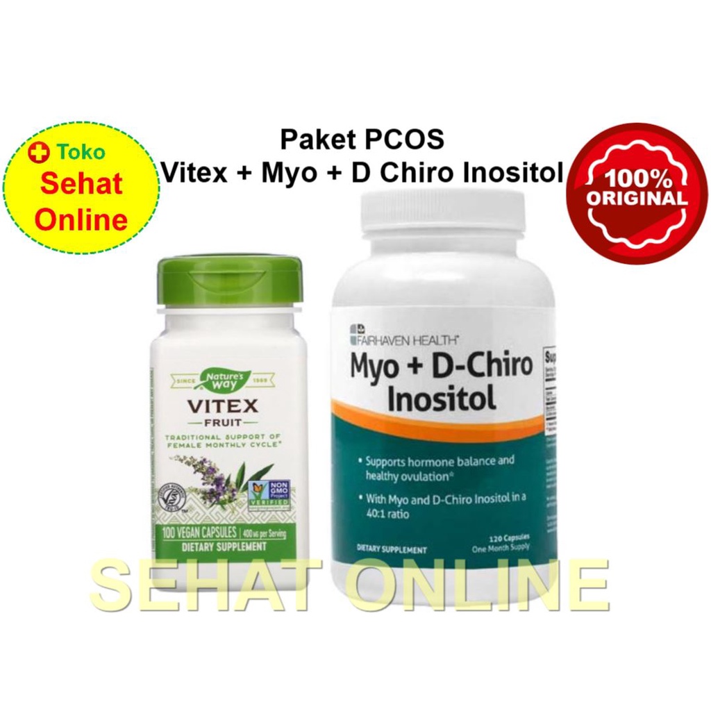 Paket PCOS Nature's Way Vitex 100 Caps + Myo D-Chiro Inositol 120 Caps