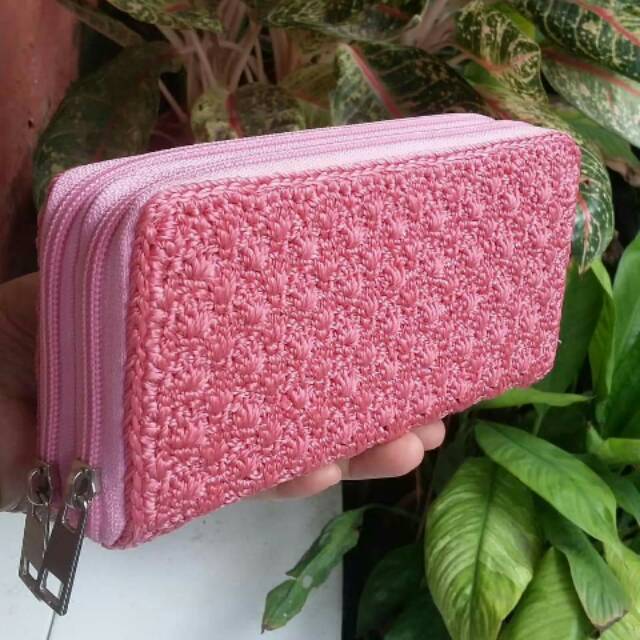 Bisa Cod Dompet Triple / Dompet Rajut / Dompet Wanita / Dompet / Dompet Panjang / Dompet Koin
