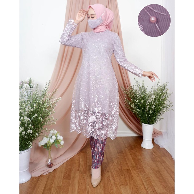 NJM&gt; SET KEBAYA TERBARU / TUNIK TILLE AMORA / KEBAYA PESTA / KEBAYA KEKINIAN /KEBAYA KONDANGAN