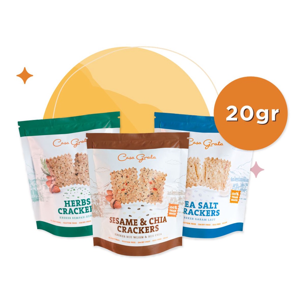 

Ni Set Of 3 - 20Gr (3 Casa Grata Craers - Choose Your Own Flavor) Sna Sehat / Calan Sehat / Sna Anak