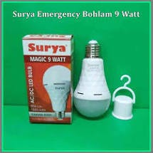 LAMPU LED EMERGENCY 20W,10W 7W AJAIB LUMMENT GENIUS MAGIC LAMP SENTUH BATERAI LITHIUM TERANG &amp; AWET