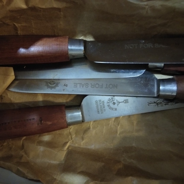 TST | Pisau cap garpu 8" not for sale + sarung TJAPMATA SOLINGEN GERMANY