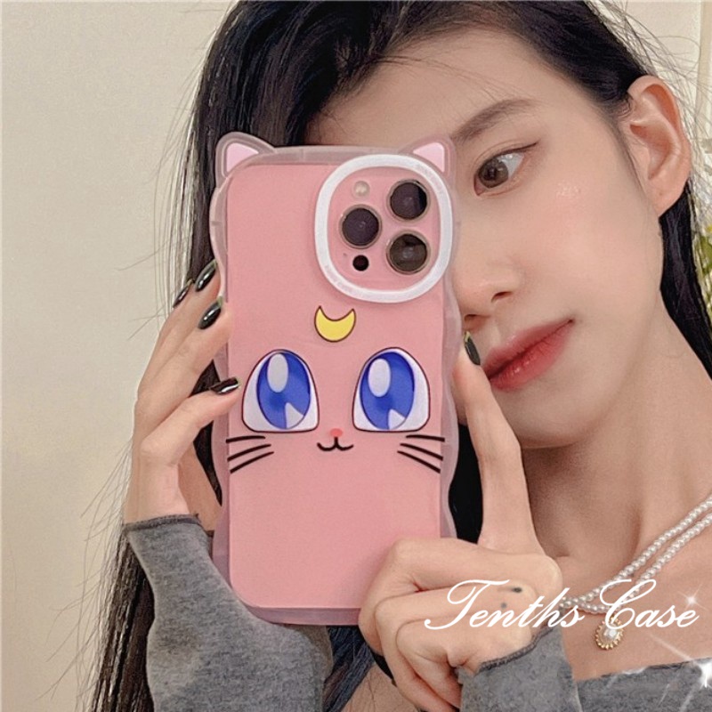 IPhone 14 13 12 11 Pro Max X XR Xs Max 8 7 6 6s Plus SE 2020 Soft Case Desain Kartun Telinga Kucing Untuk