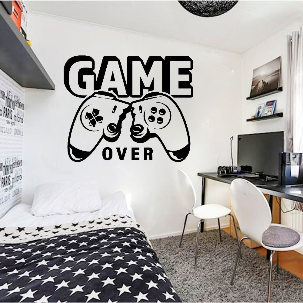 Wall Cutting Stiker Dinding Kaca Tembok Permainan Video Game Stiker Vinyl Gamer Kamar Tidur Anak