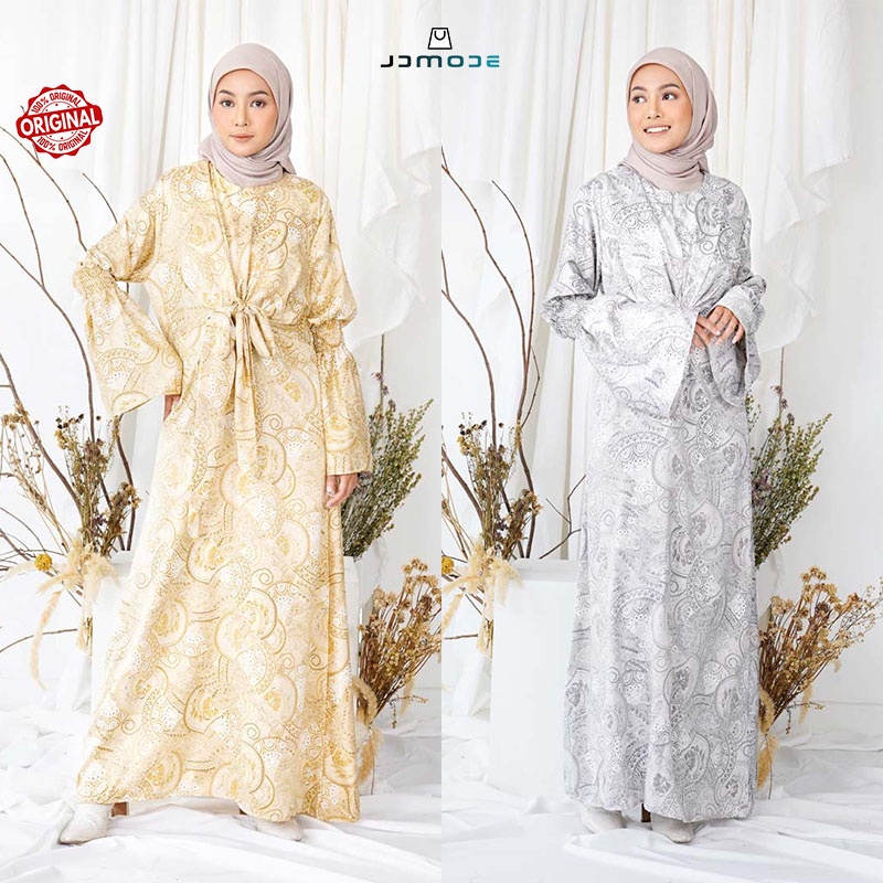 Baju Dress Wanita Muslim - Longdress Satin Fatin