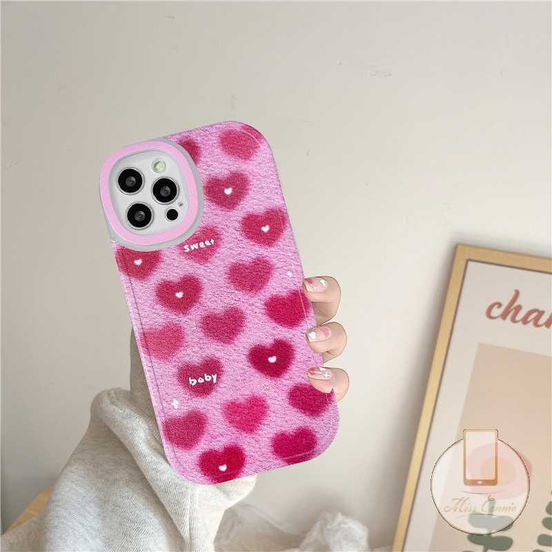 Xiaomi Redmi 12C POCO F4 M3 POCO X3 Pro NFC K40s Note 10 10S 10 Max Plus 8 9 Pro 8 11 9 Redmi A1 10C 10 9T 9A 9C NFC INS Fashion Pink Love Heart Case Sweater Pattern Lembut Sarung TPU