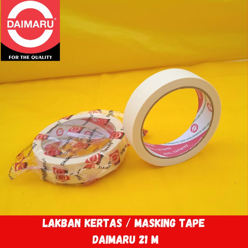 

lakban kertas daimaru / masking tape daimaru tebal 21 m