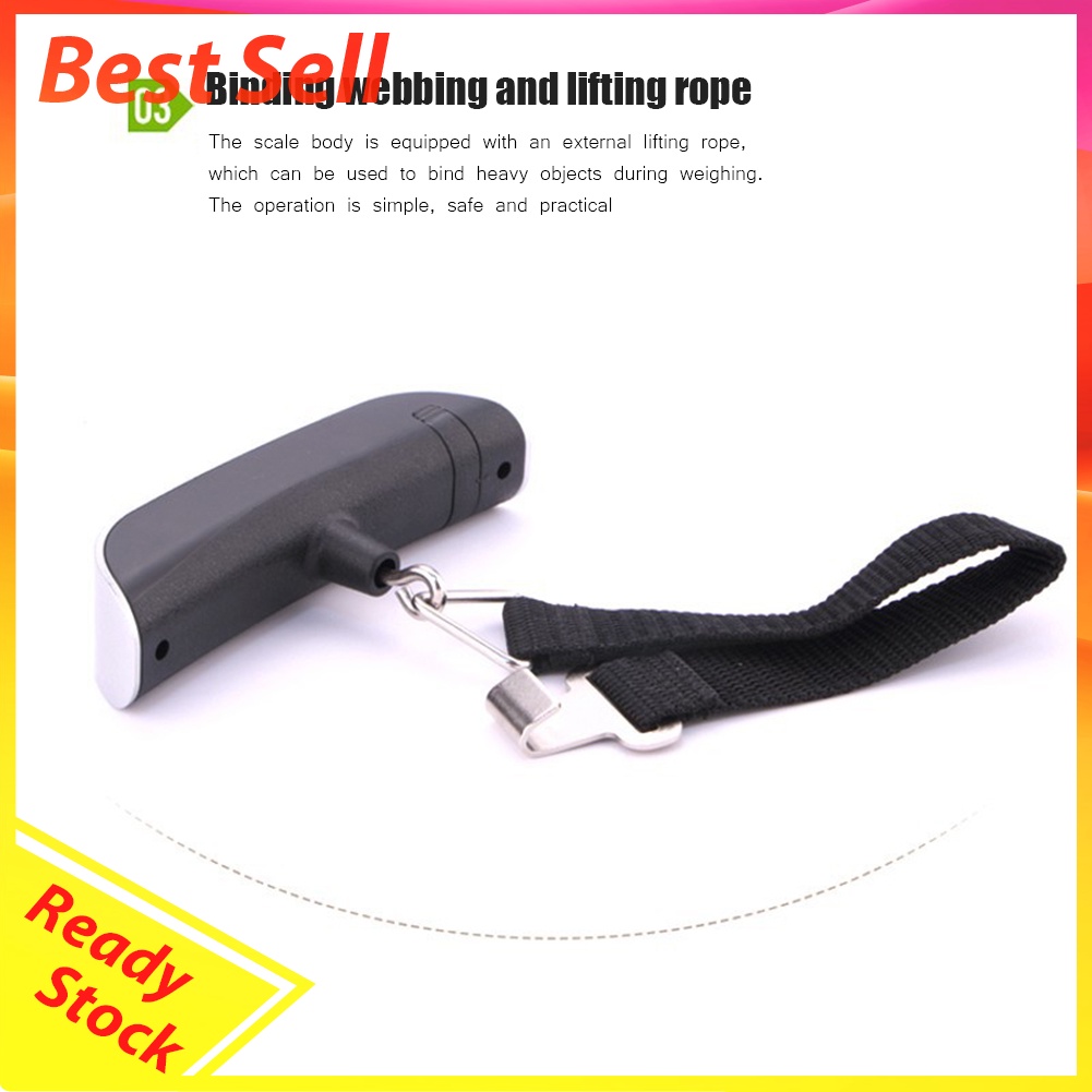 50kg LCD Digital Electronic Luggage Scale Portable Suitcase Hanging Weight