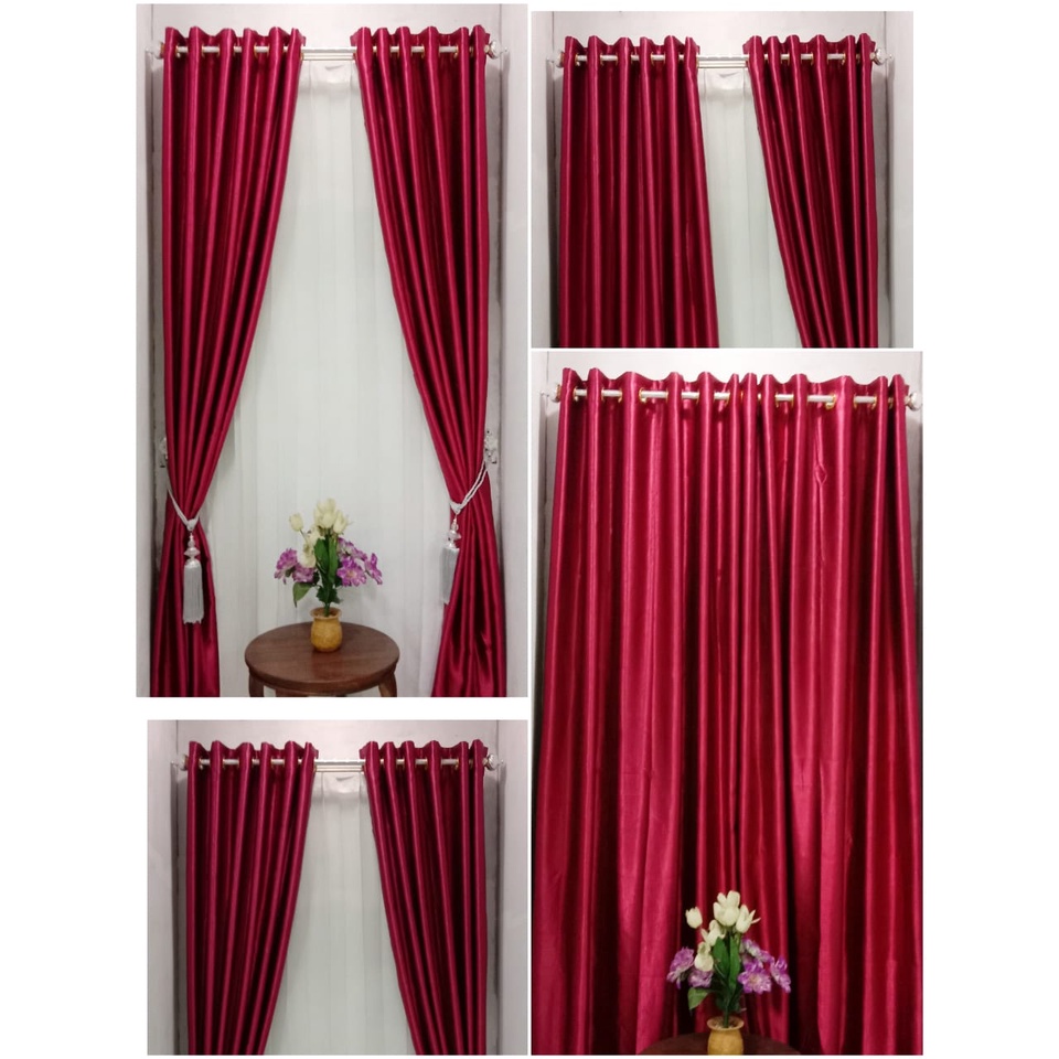 GORDEN PINTU HORDENG JENDELA  KORDEN POLOS IMPORT WARNA MERAH