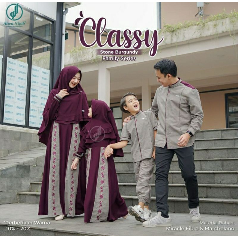 SARIMBIT ALWA HIJAB CLASSY FAMILY FAMSET LEBARAN TERBARU SARIMBIT KELUARGA MUSLIM
