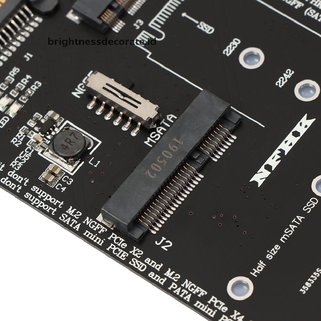 M.2 Ngff Msata Ssd Ke Sata 3.0 2 In 1 Kartu Adaptor Konverter Untuk Pc