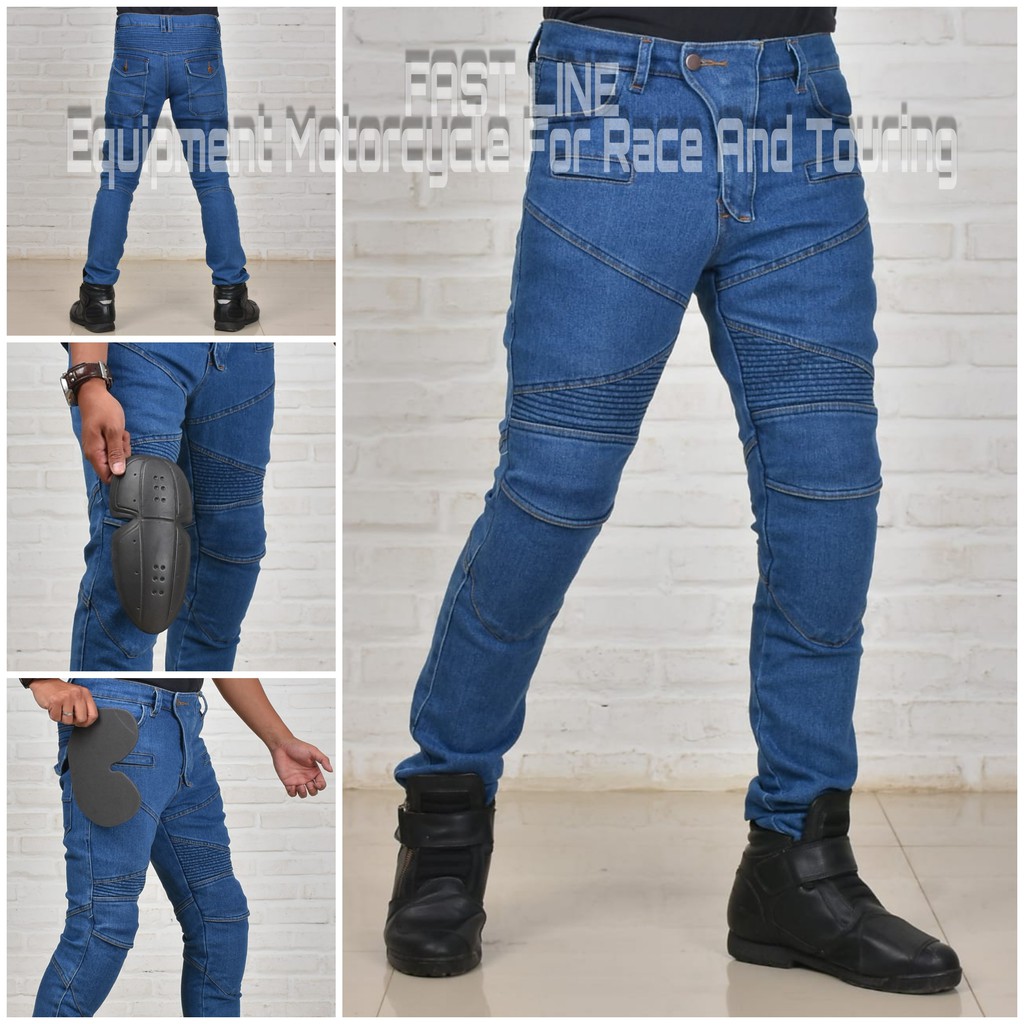 CELANA JEANS BIKER PROTECTOR RIDERS MOTOR TOURING CELANA BONUS PROTECTOR LUTUT DAN PINGGANG