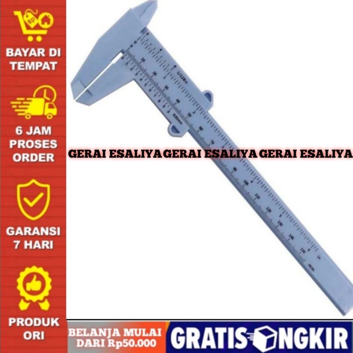 Jangka Sorong Vernier Caliper Gauge Micrometer 150mm - QST-600 - Biru