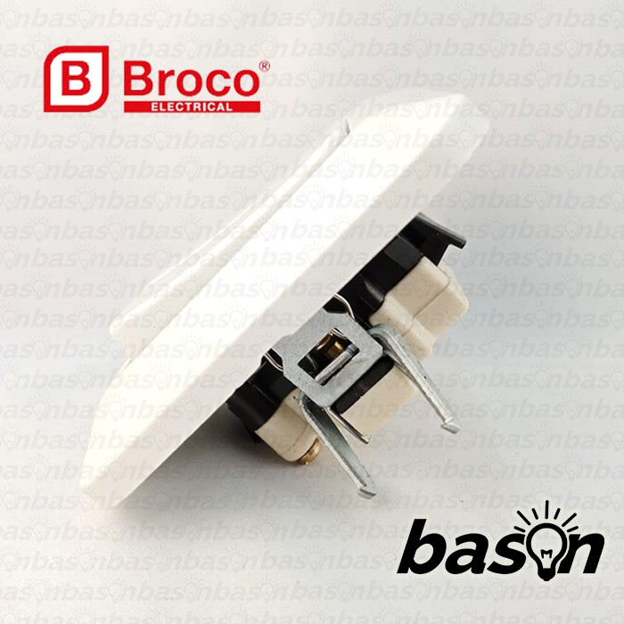 BROCO Gracio 4162 Double Switch White | Saklar 2 Gang 1 Way