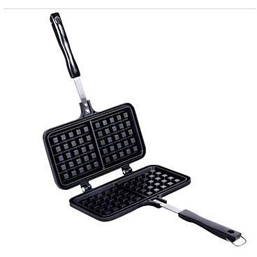 [Termurah] Double Waffle Pan Maker Persegi Panjang Cetakan Kue Waffel Pancake Croffle Teflon