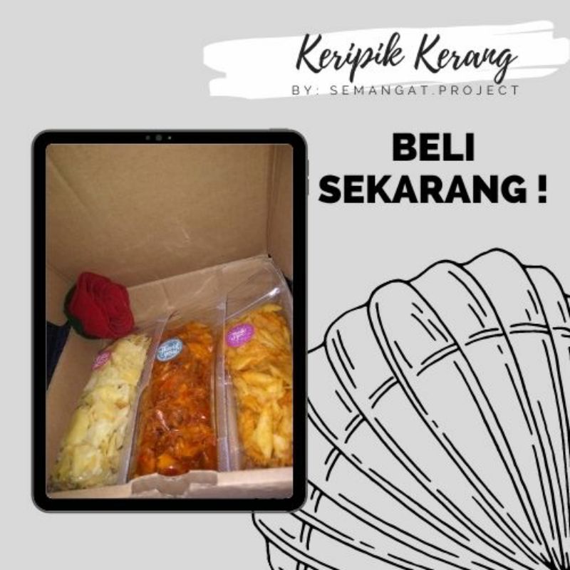 

Keripik kerang pouch/ makanan ringan