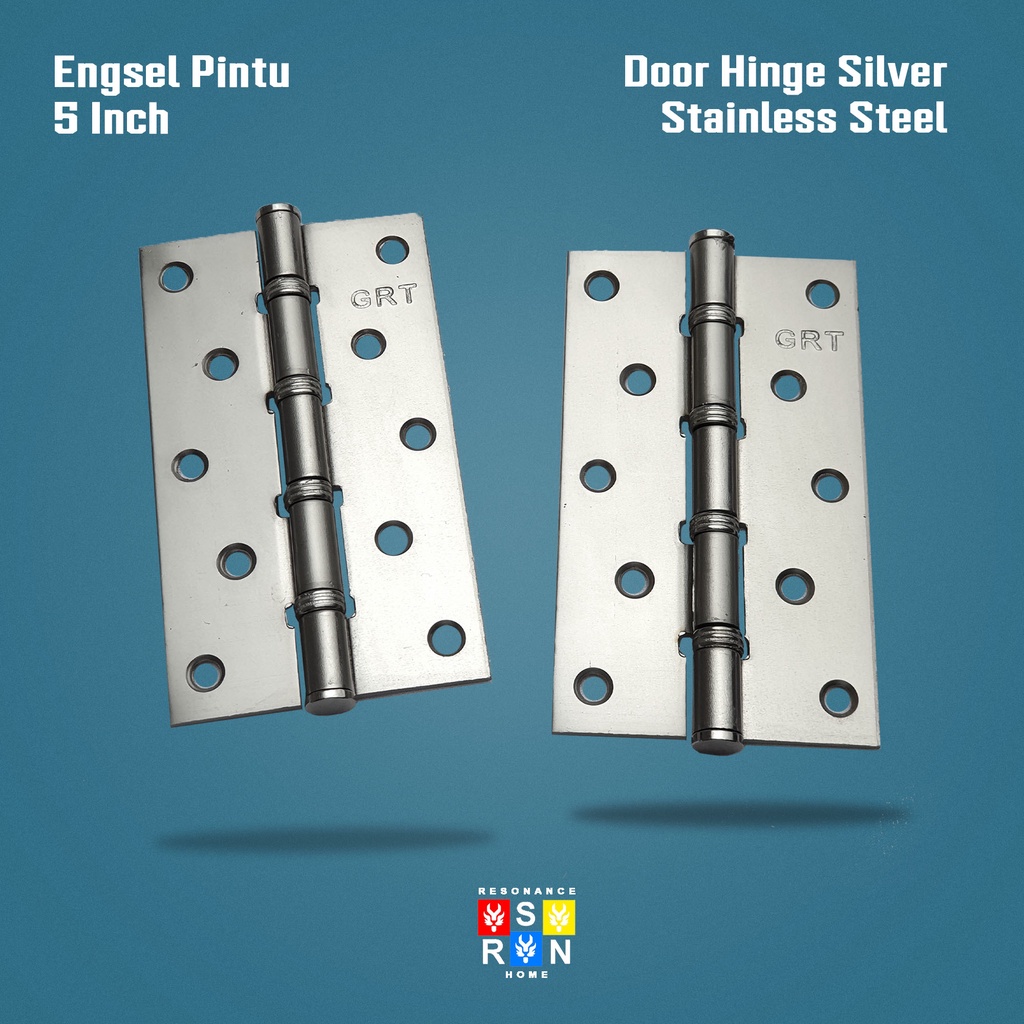 Engsel Pintu Silver / Jendela TEBAL 5 inch SILVER Resonance Home