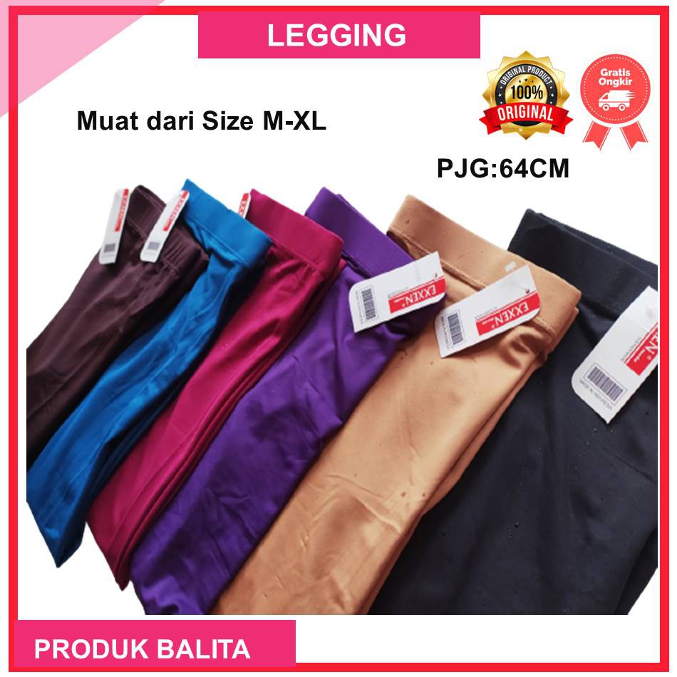 Celana Legging Leging Spandek Wanita 7/8 Dewasa Polos