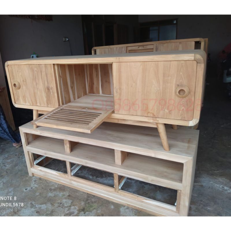 bufet minimalis model terbaru meja tv minimalis kayu jati asli bufet minimalis jati Mentahan