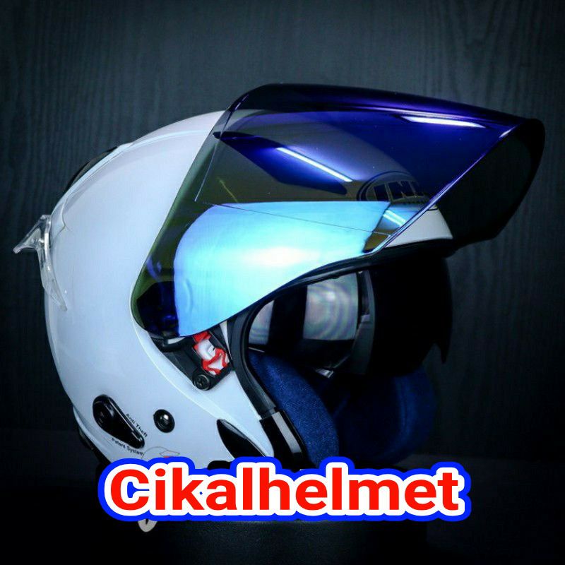 INK METRO 2 SOLID WHITE PAKET GANTENG VISOR IRIDIUM + SPOILER