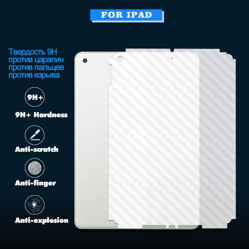 2pcs/lot 3D Carbon Fiber Protector Transparent Sticker Back Film for iPad Pro 12.9 11 2021 2020 2018 Clear Stickers iPad Air 4 3 2 1 iPad 9 8 7 6 5 iPad 10.2 Mini 6 5 4 3 2 1 8.4 7.9