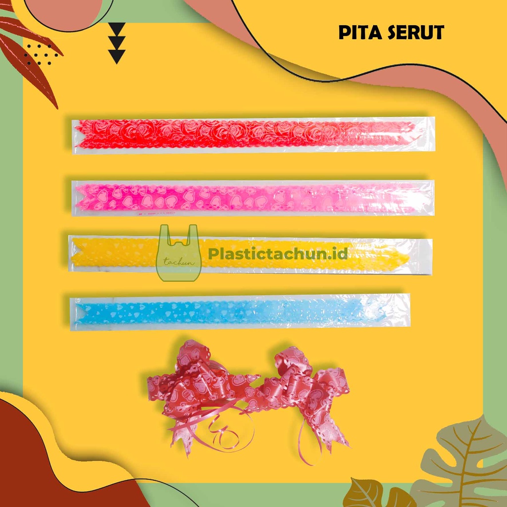 

Pita Tarik Serut | Pita Hias | Pita Kado (WARNA RANDOM) 10pcs