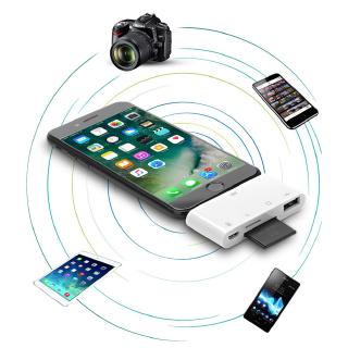 4 in 1 Lightning iOS SD TF Card Reader OTG USB Camera Kit