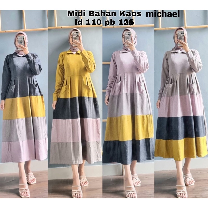 GAMIS MIDI DRESS KAOS MICHAEL