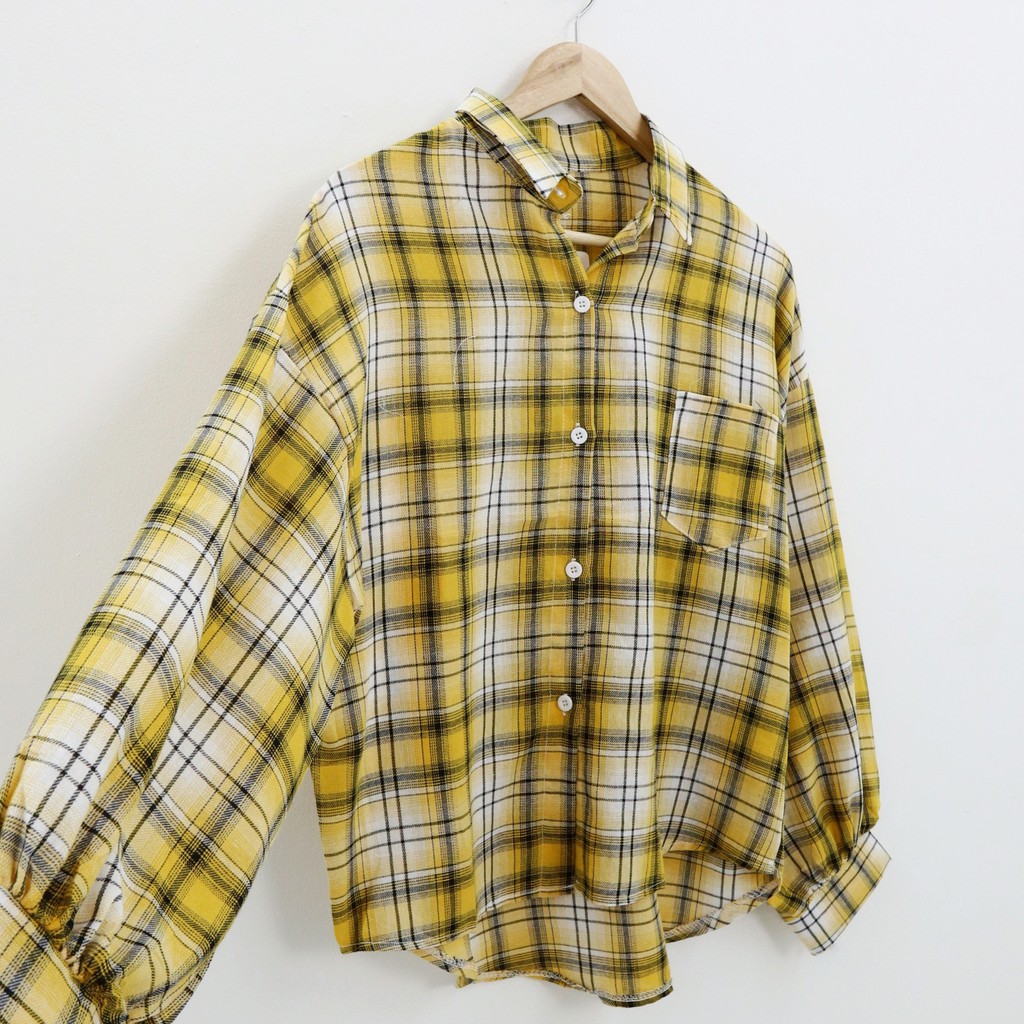 Yeloni hem flanel top -Thejanclothes