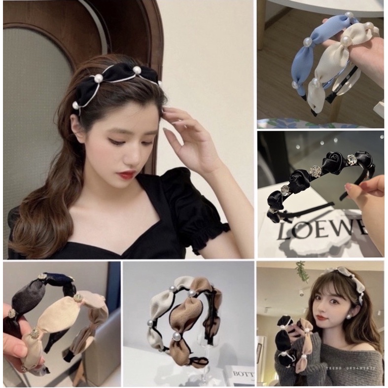 bando-133 Women Girls Cross Bee Hairband Hair Band Female Sweet Patchwork