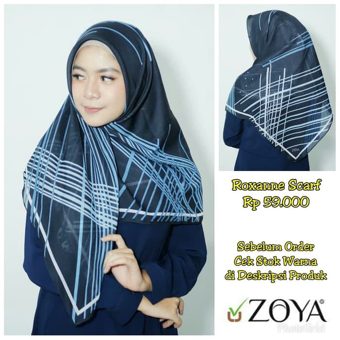 Hijab Kerudung Segi Empat ROXANNE Scarf ZOYA Original
