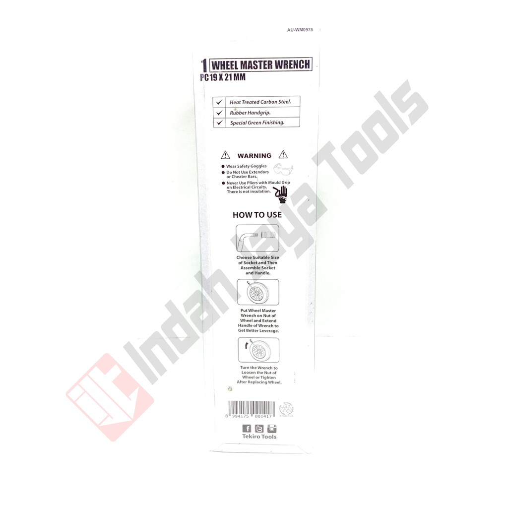 TEKIRO AU-WM0975 Kunci Roda Tarik 19 x 21 mm 2 in 1 - Kunci Roda L